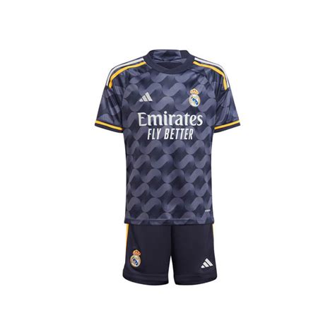 Camiseta y Pantalón Futbol Niños Real Madrid Segunda Equipación 2023 2024