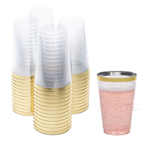 Golf Wedding Drinket Gold Plastic Cups Oz Clear Plastic Cups