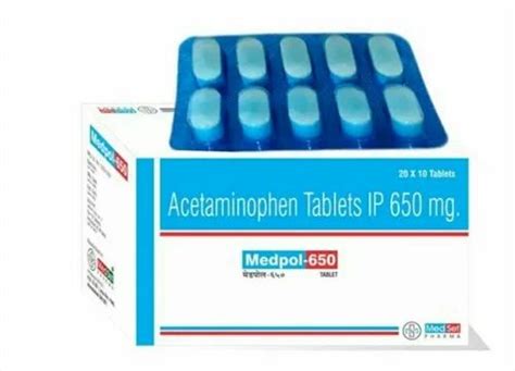Acetaminophen 650 Mg Tablets At ₹ 470box New Subhedar Layout