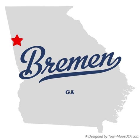 Map of Bremen, GA, Georgia