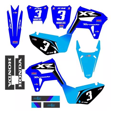 Kit Gráfico Xr 250 Tornado Biker Ride 2021 Adesivo Cola 3m