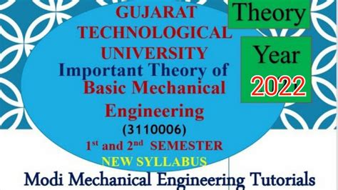 IMPORTANT THEORY OF BASIC MECHANICAL ENGINEERING GTU EXAM FIRST YEAR