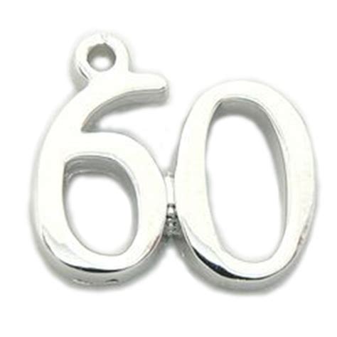 Number 60 Charm Charm Supplies