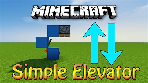 Minecraft Most Simple Redstone Elevator Tutorial Youtube