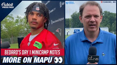 Bedard Extremely Impressed W Patriots Rookie Marte Mapu Day 1