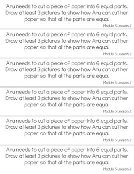 Third Grade Engage NY Eureka Application Problem Strips Module Five