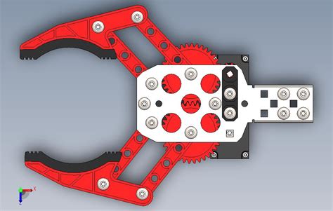 Vex机器人夹持器solidworks 2016模型图纸免费下载 懒石网