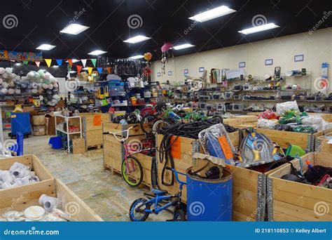 Recycling Center Collects Plastic Bottles Editorial Photo