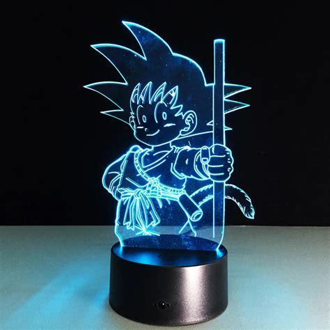 Dragon Ball Son Goku Strength Bombs Table Lamp Luminaria Led Night