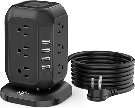 Amazon AiJoy Power Strip Tower 16 4 Ft Cord Surge Protector With