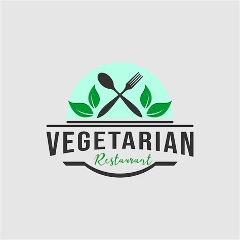 Premium Vector Vegetarian Restaurant Vector Logo Design