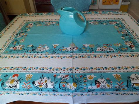 Pin On Vintage Tablecloths