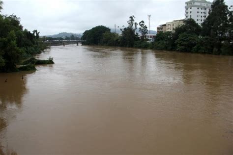 Nível do Rio Tubarão chega a 4 16 metros mas sem riscos Notisul