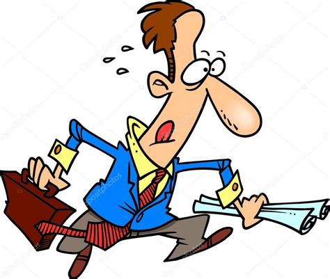 hasty businessman running   white background stock vector image