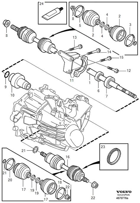 1998 Volvo C70 Cv Axle Shaft Carrier Bearing Drive Shaft Bearin