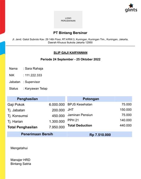 Contoh Slip Gaji Untuk Kpr Template And Cara Mendapatkannya