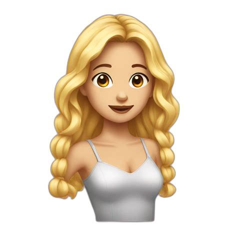 Blonde Beach Babe By Ocean Ai Emoji Generator