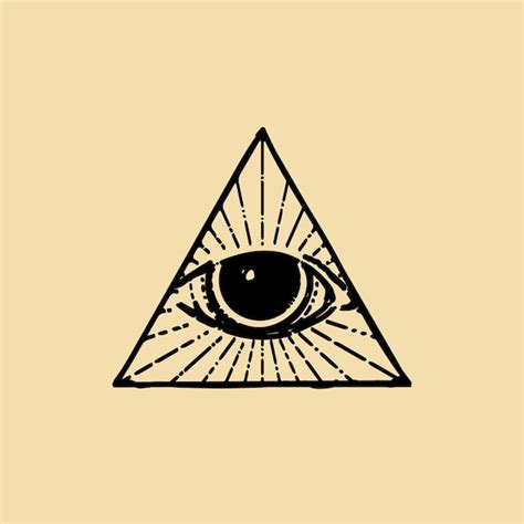 Premium Vector Pyramid Eye The Eye Of Providence Hand Drawn Engraving