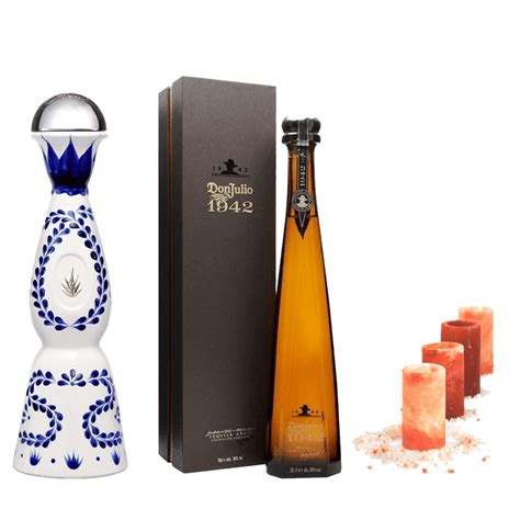 Clase Azul Resposado Don Julio 1942 And Himalayan Salt Shot Glasses