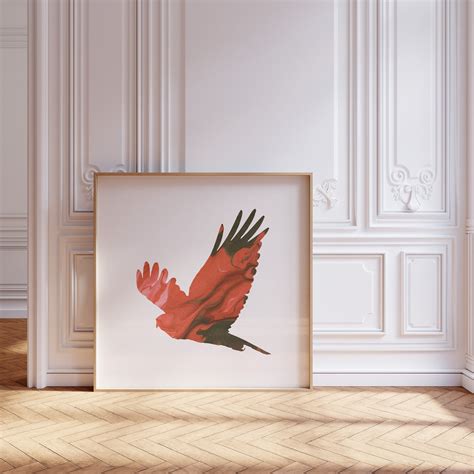 Hawk Flying Printable, Abstract Hawk Art, Fluid Art, Gifts for Birders