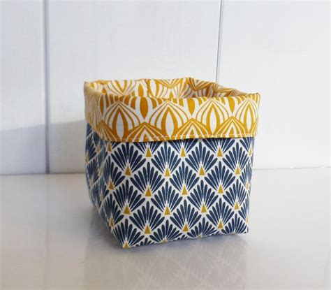 Petit Panier Rangement Mini Cache Pot 10 X 10 Cm Tissus Motifs