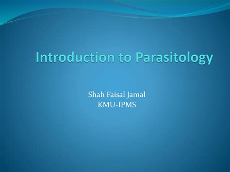 Solution Lecture Parasitology Introduction Studypool