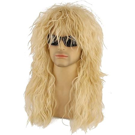 Amazon Fyxzhuo Blonde Long Curly Mullet Wig S S Rock Punk