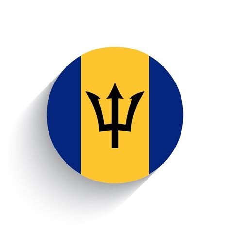 Premium Vector National Flag Of Barbados Icon Vector Illustration