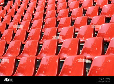Red Seats In The Rhein Energie Stadium Cologne Stock Photo Alamy