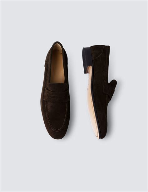 Penny Loafer Lederslipper Braun Hawes Curtis