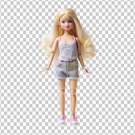 Psd De Uma Boneca Barbie T O Bonita Vista De Corpo Inteiro Em Fundo