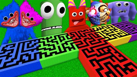 Choose The Right Large Mazes Huggy Wuggy Ban Ban Rainbow Friends In