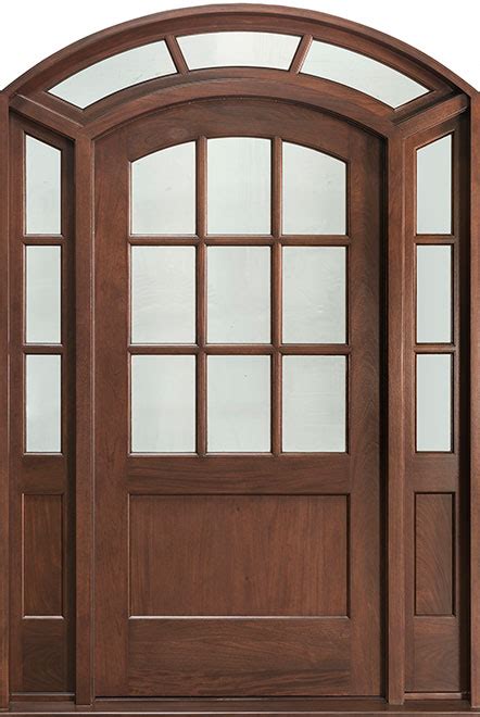 Front Door Custom Single With 2 Sidelites W Transom Solid Wood