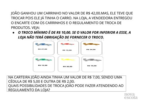 Situação Problema Envolvendo Sistema Monetário Por Quais Produtos Eu