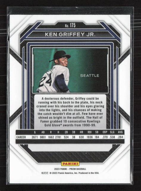 Panini Prizm Ken Griffey Jr Seattle Mariners V Ebay