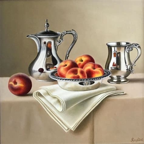 Anne Songhurst Bordeaux And Brie Contemporary Realism Painting