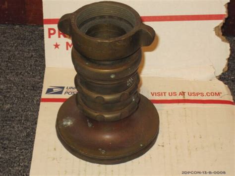 Vintage Antique Elkhart Brass Fire Hose Nozzle Ebay