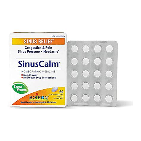 Boiron Sinus Calm Sinus Relief Tablets Allergy Sinus Roth S