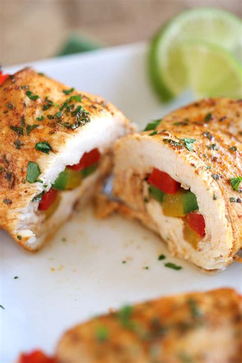 Baked Chicken Fajita Roll Ups Eat Yourself Skinny