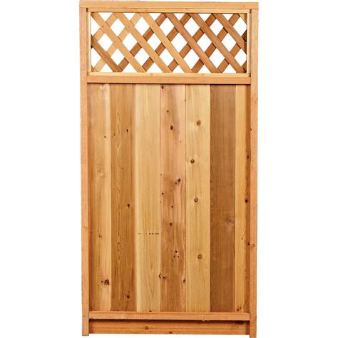 Aim Cedar Works 3x6 Premium Cedar Lattice Fence Gate The Home Depot Canada