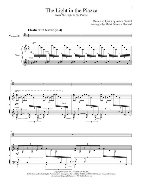 Light In The Piazza Sheet Music