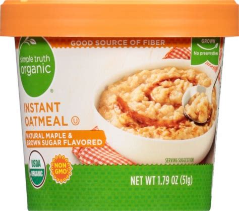 Simple Truth Organic® Natural Maple And Brown Sugar Instant Oatmeal 1 79 Oz Harris Teeter