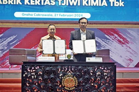 Sukseskan Program Isdg Um Tandatangani Mou Dan Moa Dengan Pt Tjiwi