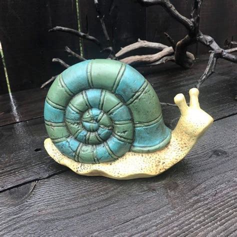 Ceramic Statue Snail Statue Totem Arboretum Snail Statue Snail