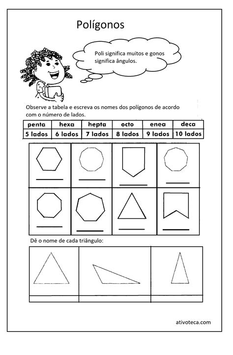 Exrcicios Media Arittmetica Setimo Ano - Atividade Polígonos 4 Ano - RETOEDU