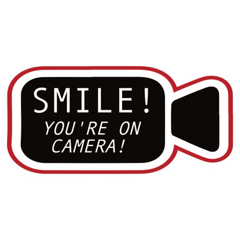 Smile You Re On Camera Rectangle Static Cling