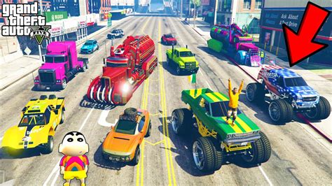 Franklin Testing HUGE CARS Vs MASSIVE SPEED JUMPS In GTA 5 SHINCHAN