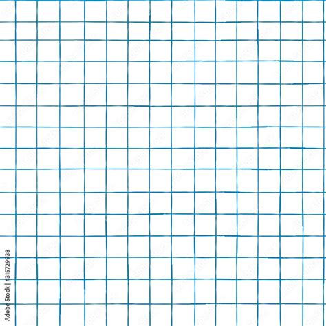 Vector seamless pattern of hand drawn grid. Sketch with blue pen lines ...