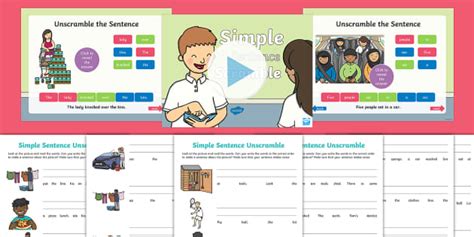 Simple Sentences Ks1 Scramble Activity Primary Resources