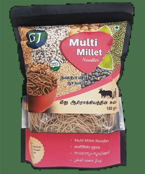 GJ Noedels Van Multi Gierst Multi Millet Noodles 180 G Indian Food